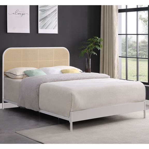Bed Frame Kenneth White Radio Weave Queen Bed