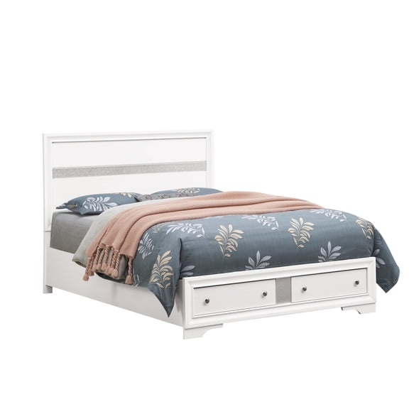 Bed Frame Madrid G02390B-KB King Bed , White