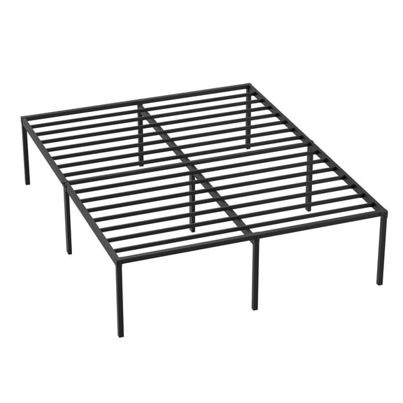 Bed Frame Metal Platform Bed Frame 18 Inch High Mattress Foundation No Box Spring Needed Heavy Duty Steel Slat Noise-Free Easy Assembly Under-Bed Storage (Full)