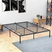 Bed Frame ,Queen Metal Platform Bed Frame with Sturdy Steel Bed Slats, Mattress Foundation No Box Spring Needed Large Storage Space Easy to Assemble Non-Shaking and Non-Noise Black