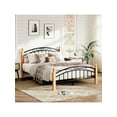 thumbnail image 1 of Bed Frame Queen with Headboard, Platform Bed, Silent Slats, Classic Curved Design, No Box Spring Needed, 1 of 8
