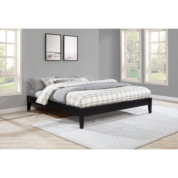 Bed Frame Spivey Black California King Universal Platform Bed,Platform Bed Frame