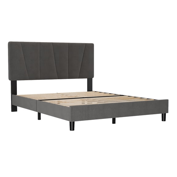 Bed Frame with Storage Drawers,Adjustable Linen Upholstered Headboard Platform Bed Frame, No Box Spring Needed,Wood Slats Support, Noise-Free, Easy Assembly Twin/Full/Queen/King Size