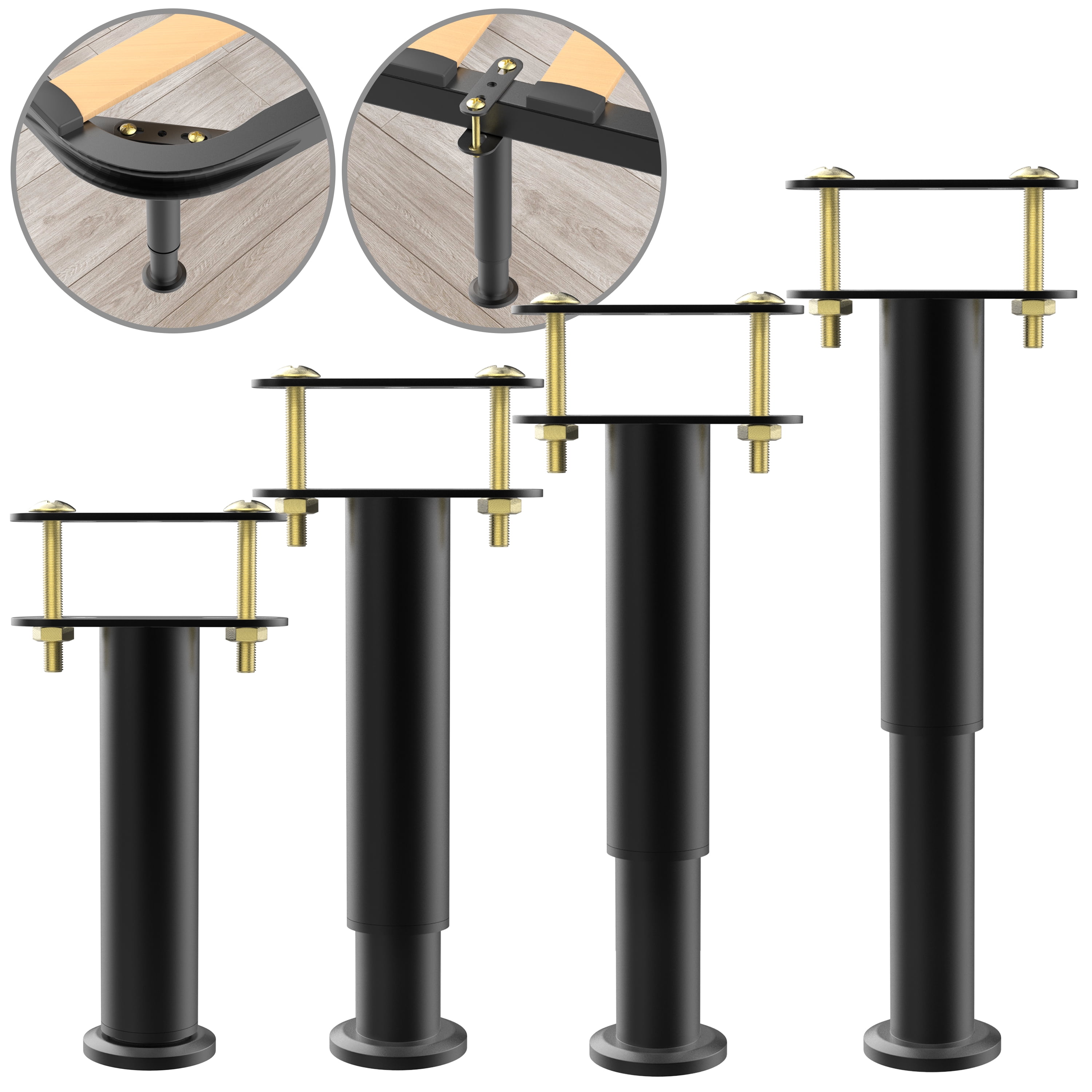 Bed Frame Support Metal Legs Adjustable Height Bed Support Legs 7.0812