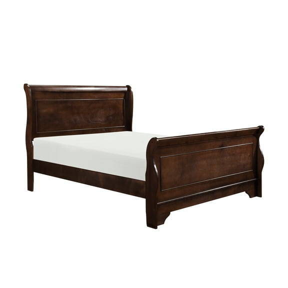 Bed Frame Traditional Style Full Bed Dark Cherry Finish Wooden Bedroom Furniture 1pc