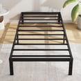 thumbnail image 1 of Bed Frame Twin No Box Spring Needed,Heavy Duty Metal Platform Bed Frame with Storage Space, 1 of 9