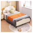 Bed Frame for Kid, Kid Bed with Sheep Shape Upholstered Headboard