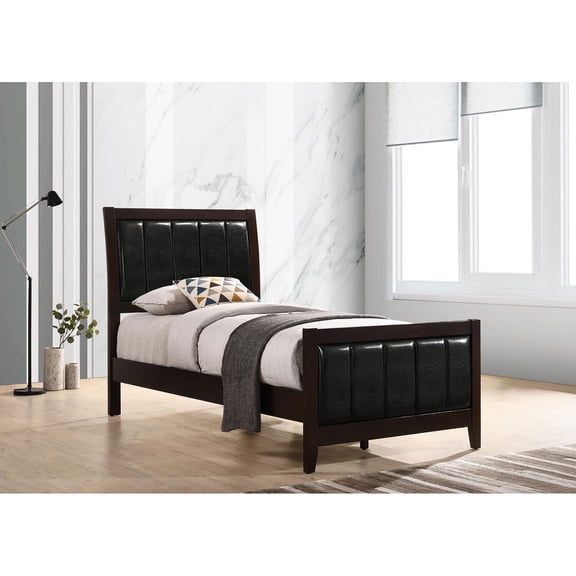 Bed Frames, Cappuccino and Black Twin Panel Bed, Brown Adjustable Bed Base,Wood Storage Beds Frames, Furniture Bedroom Furniture Beds, Frames & Bases Cappuccino and Black Twin Panel Bed