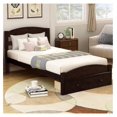 Bed Frames Platform Wood with Headboard Drawer, Wooden Slats Support