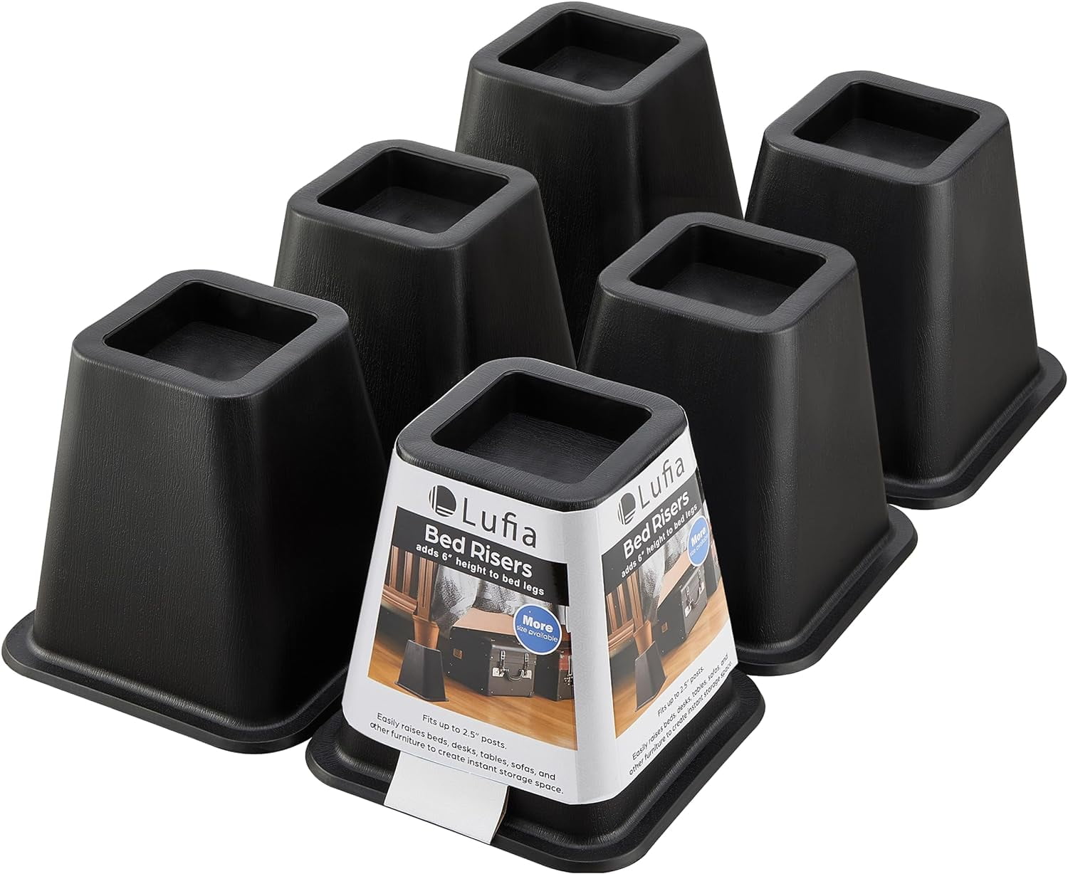 Bed Furniture Risers 6 Inch, Heavy Duty Bed Lifts Risers for for Sofa