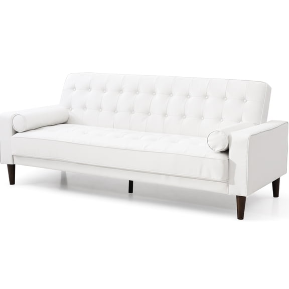 Bed G847a-s In White, Foam Filled Peaceful Corner, Pu Crafted, 85" Depth, 34" Width, 30" Height White G847a-s, Filled, Made Of Pu, 83.95 In. 34.72 29.58