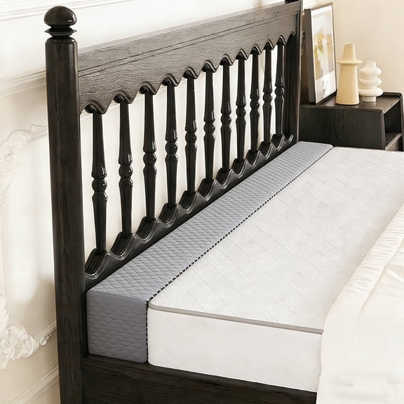 Bed Gap Filler, Headboard Wedge Pillow for Mattress And Headboard Gap (0-8 Inch), High-Density Foam Bed Gap Stopper with Removable Zippered Cover