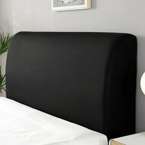 Bifavgk 60 Inch Bed Headboard Cover Stretch Bed Headboard Cover Queen Bed Headboard Slipcover Protector Solid Color Cover For Twin Full Queen Size Bed Bedhead Cover Sectional Couch Covers Black