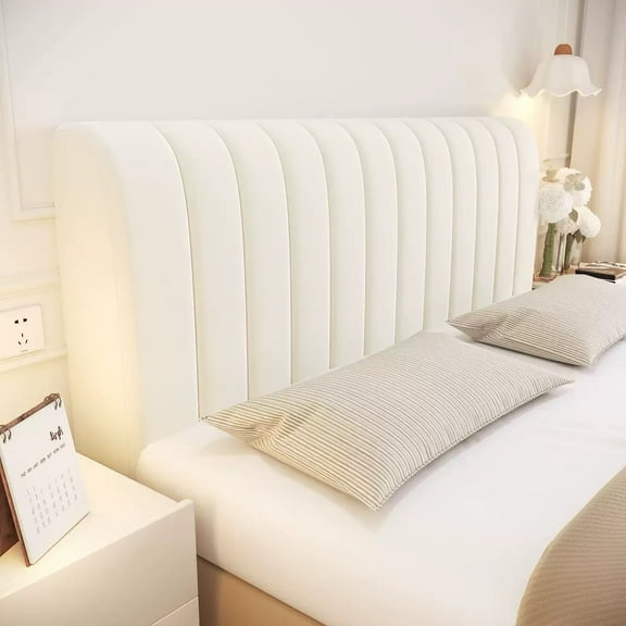 Bed Headboard Cover for Full Queen Cal King Size, Quilted Bed Headboard Slipcover Thicken Dustproof Headboard Padding Protector Cover