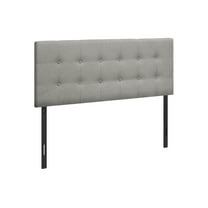 Bed, Headboard Only, Full Size, Bedroom, Upholstered, Grey Linen Look, Transitional,