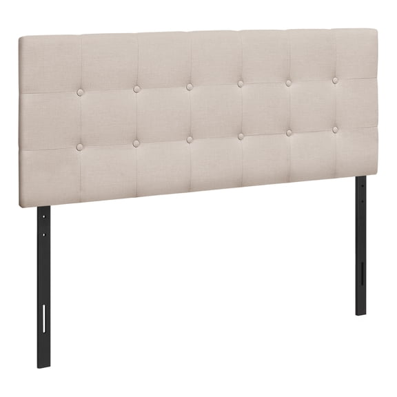 Contemporary Home Living 4.75' Beige Upholstered Headboard Panel for Full-Size Bed
