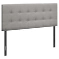 thumbnail image 1 of Bed Headboard Only Full Size Bedroom Upholstered Linen Look Grey, 1 of 4