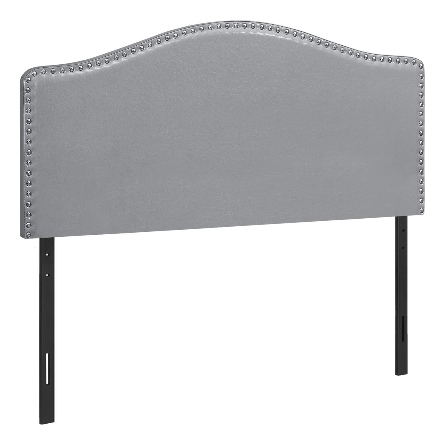 Bed Headboard Only Full Size Bedroom Upholstered Pu Leather Look Grey