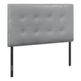 thumbnail image 1 of Bed Headboard Only Twin Size Bedroom Upholstered Pu Leather Look Grey, 1 of 5
