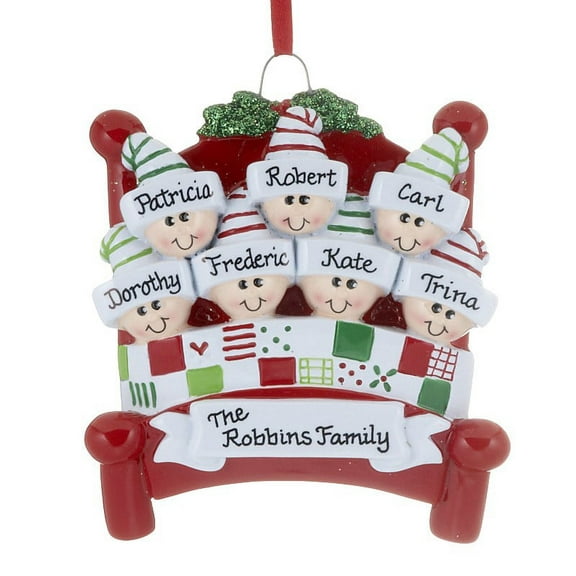 Bed Heads Family 7 Personalized Christmas Ornament DO-IT-YOURSELF