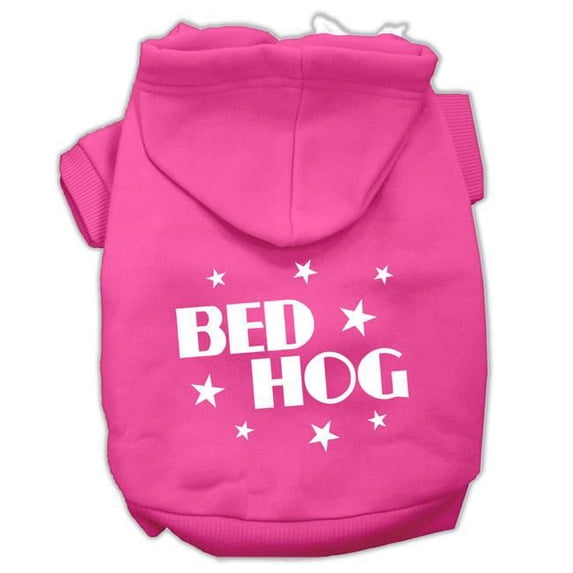 Bed Hog Screen Printed Pet Hoodies, Bright Pink - Large 14