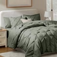 Virtu California King Comforter Set, Bed In A Bag 7 Pc Pleated Bedding ...