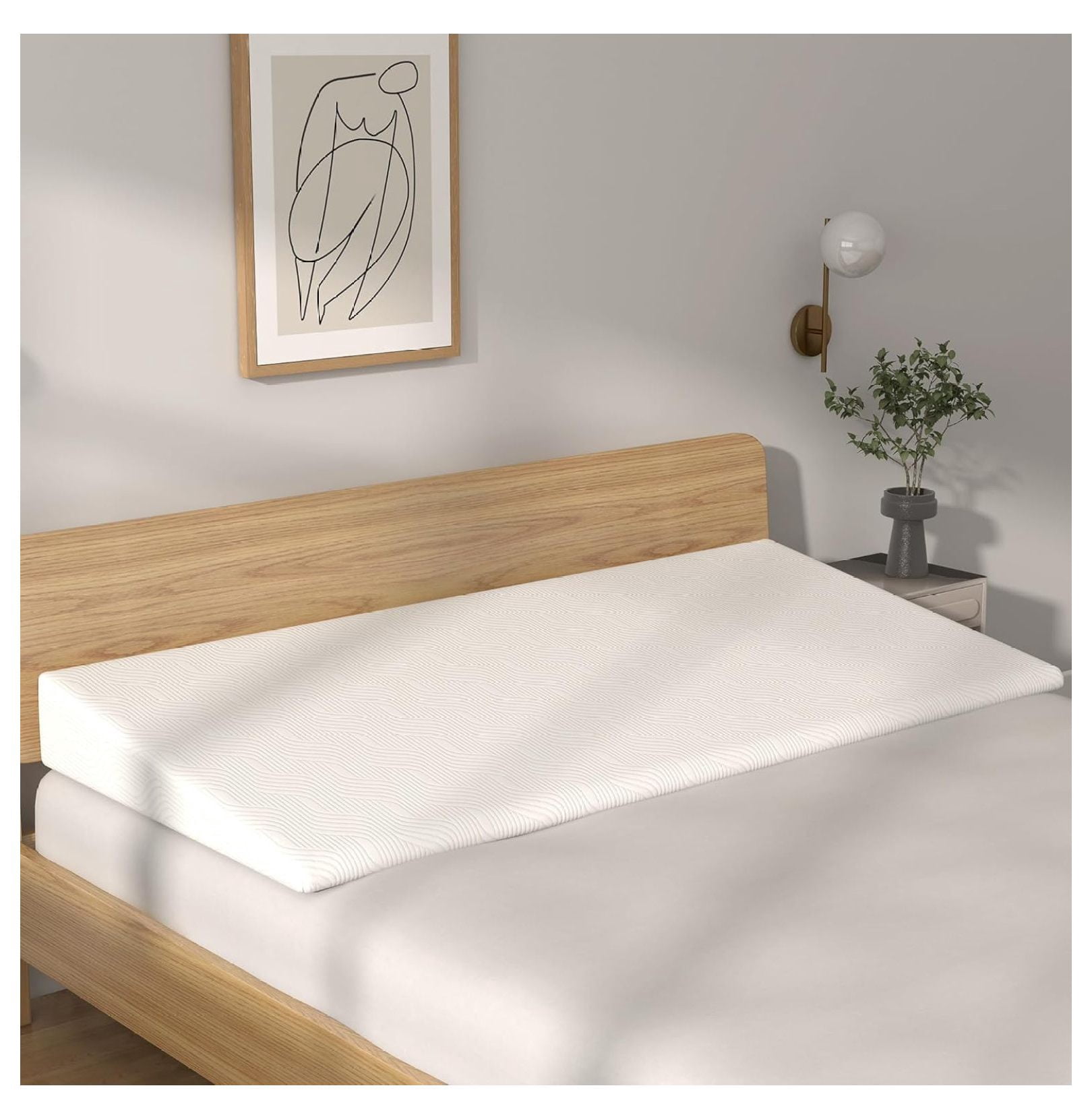 ABORON Bed Wedge Pillow Mattress Topper Adjustable Inclined
