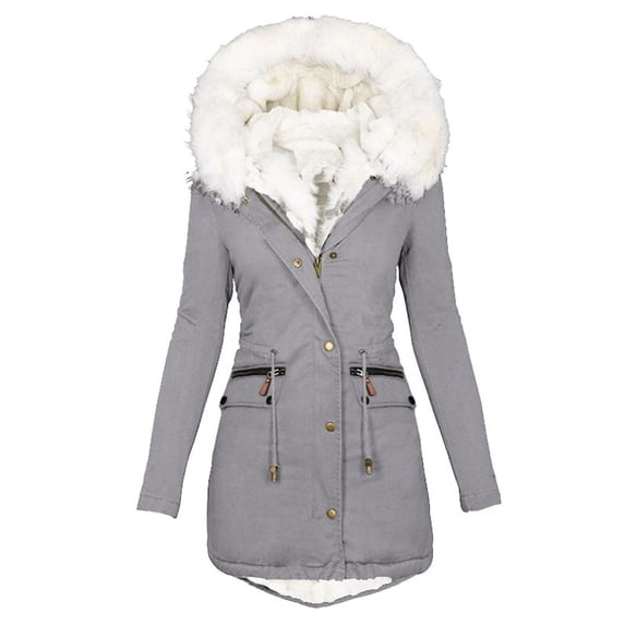 Bed Jackets for Women, Womens Winter Coats Thicken Fleece Lined Parka Anoraks Jackets Snow Warm Puffer Jacket Outwear With Hooded Puffer Jacket Womens
