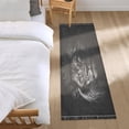 thumbnail image 1 of Bed Long Carpet Bed Rug 72x23.5In Indoor Non-Slip Durable Carpet Floor Mat Runner Rug Bedroom Hallway Carpet Machine Washable Beautiful Tiled Lion, 1 of 8