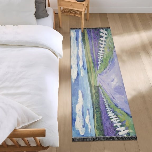 Bed Long Carpet Bed Rug 72x23.5In Indoor Non-Slip Durable Carpet Floor Mat Runner Rug Bedroom Hallway Carpet Machine Washable Pretty Beautiful Road