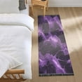 thumbnail image 1 of Bed Long Carpet Bed Rug 72x23.5In Indoor Non-Slip Durable Carpet Floor Mat Runner Rug Bedroom Hallway Carpet Machine Washable Purple River Pattern, 1 of 8
