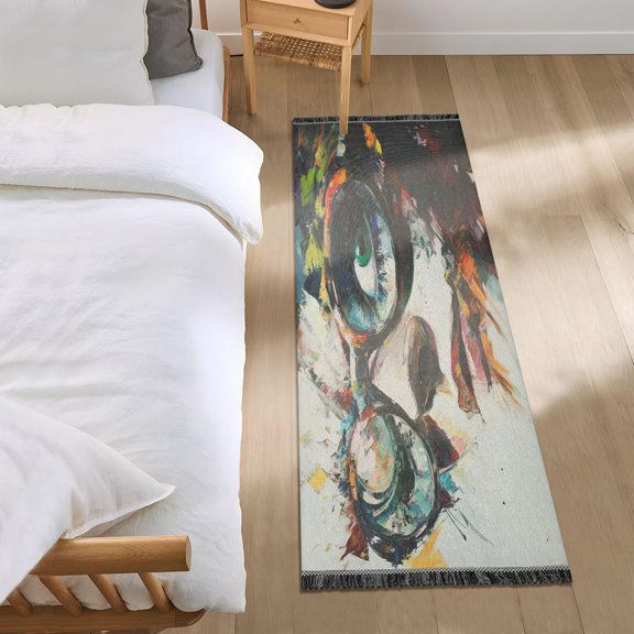 Bed Long Carpet Bed Rug 72x23.5In Indoor Non-Slip Durable Carpet Floor Mat Runner Rug Bedroom Hallway Carpet Machine Washable Super Cool People