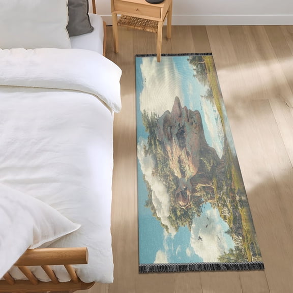 Bed Long Carpet Bed Rug 72x23.5In Indoor Non-Slip Durable Carpet Floor Mat Runner Rug Bedroom Hallway Carpet Machine Washable Super Cool Stone
