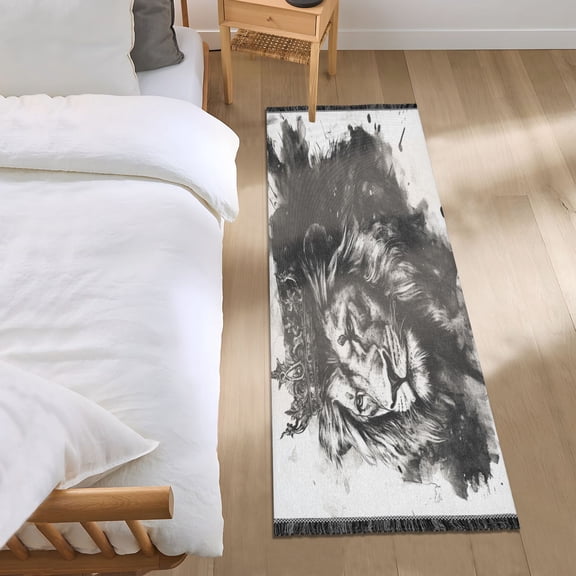 Bed Long Carpet Bed Rug 72x23.5In Indoor Non-Slip Durable Carpet Floor Mat Runner Rug Bedroom Hallway Carpet Machine Washable The Lion King