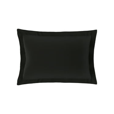 Bed Maker's Tailored Pillow Sham 2-Pack, Standard, Black