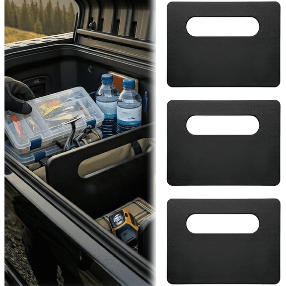 Bed Organizer Dividers Compatible with Ram Box Cargo Management System, Heavy-Duty Truck Bed Storage Partitions, Tool-Free Cargo Separator Panels for Secure Organization, 3-Piece Set