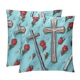 thumbnail image 1 of Bed Pillow Inserts with Unique Patterns - Set of 2, 16x16, 18x18, 20x20 Inches - Ideal for Throw Pillow Covers and Home Decor, 1 of 6