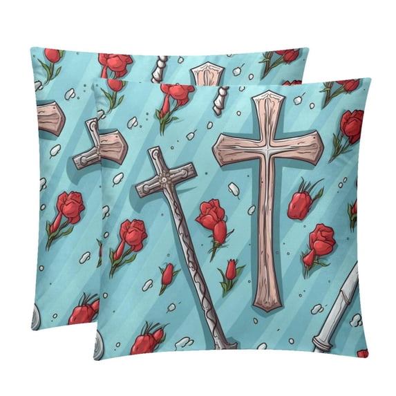 Bed Pillow Inserts with Unique Patterns - Set of 2, 16x16, 18x18, 20x20 Inches - Ideal for Throw Pillow Covers and Home Decor