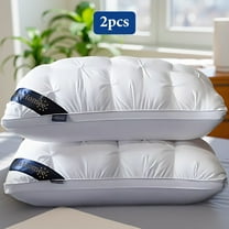 Bed Pillows 2-Pack Luxurious Hotel-Quality Pillows,Resistant to Flattening, All-Season,White