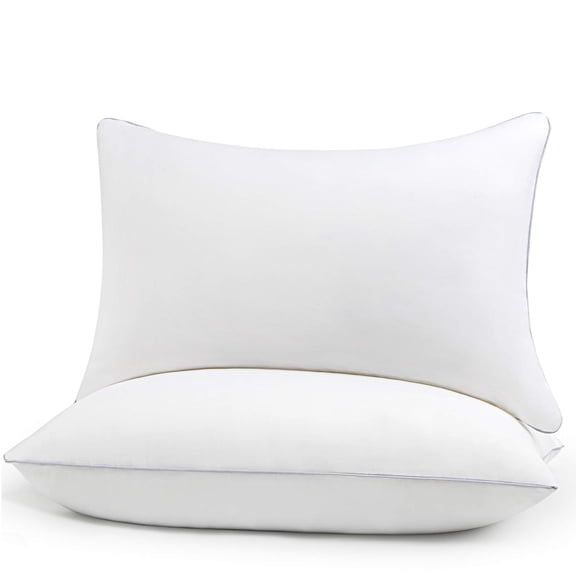 Bed Pillows For Sleeping 2 Pack Standard Size Set Of 2 Top-end Microfiber Cover Side Sleepers