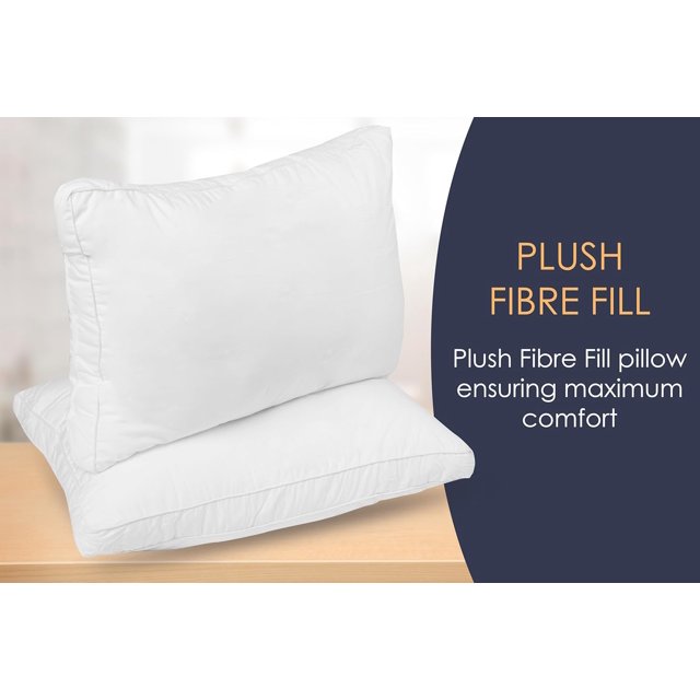 Bed Pillows King Size Set of 2, (White) Gusseted Bed Pillows for