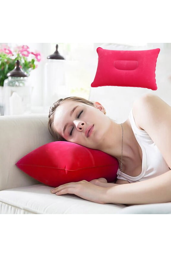 Bed Pillows Plushs Rectangular Napping Inflatable Pillow Outdoor Camping Cushion Travel Plushs Inflatable Pillow For Bed