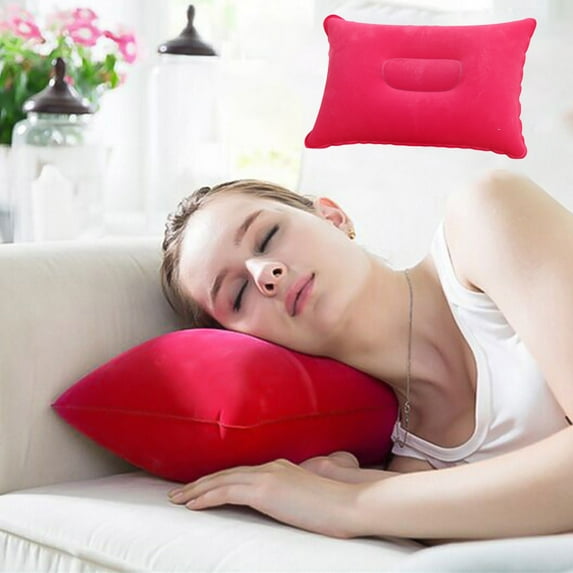 Bed Pillows Plushs Rectangular Napping Inflatable Pillow Outdoor Camping Cushion Travel Plushs Inflatable Pillow For Bed