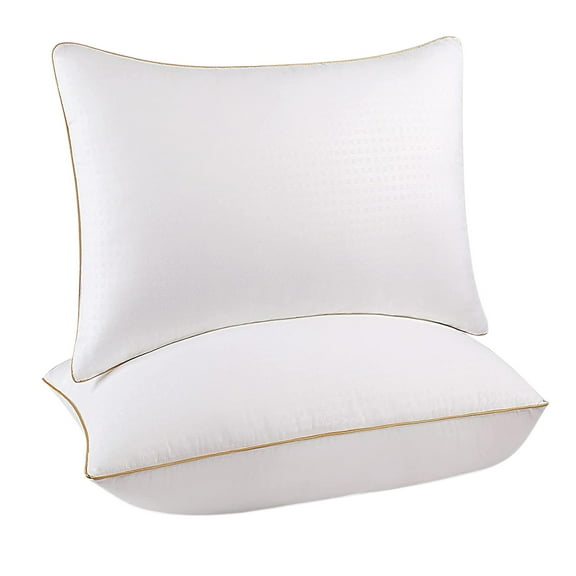 Bed Pillows Queen Size Set of 2 Hotel Collection Bed Pillow for Sleeping Queen Pillows 2 Pack for Back, Stomach or Side Sleepers Soft and Supportive Washable Pillows for Bedroom