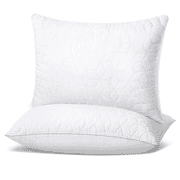 Bed Pillows Queen Size Set of 2, Hotel Quality Bed Pillows for Sleeping, Soft and Supportive Pillows for Side, Back Sleepers, Filling Alternative to Down Pillows