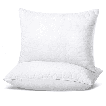 Bed Pillows Queen Size Set of 2, Hotel Quality Bed Pillows for Sleeping, Soft and Supportive Pillows for Side, Back Sleepers, Filling Alternative to Down Pillows