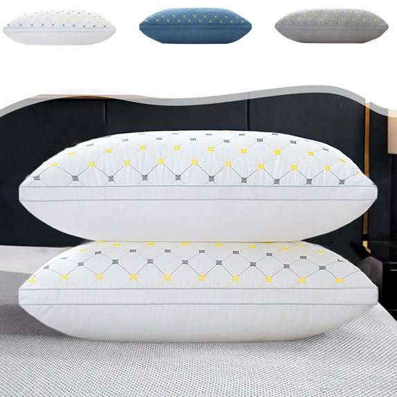 Bed Pillows for Sleeping 1pc Hotel Quality Gusseted Pillow with Cotton Cover, Queen Size 20x30, Supportive & Breathable for Side and Back Sleepers, Cool Comfort for Hot Sleepers & Bedroom