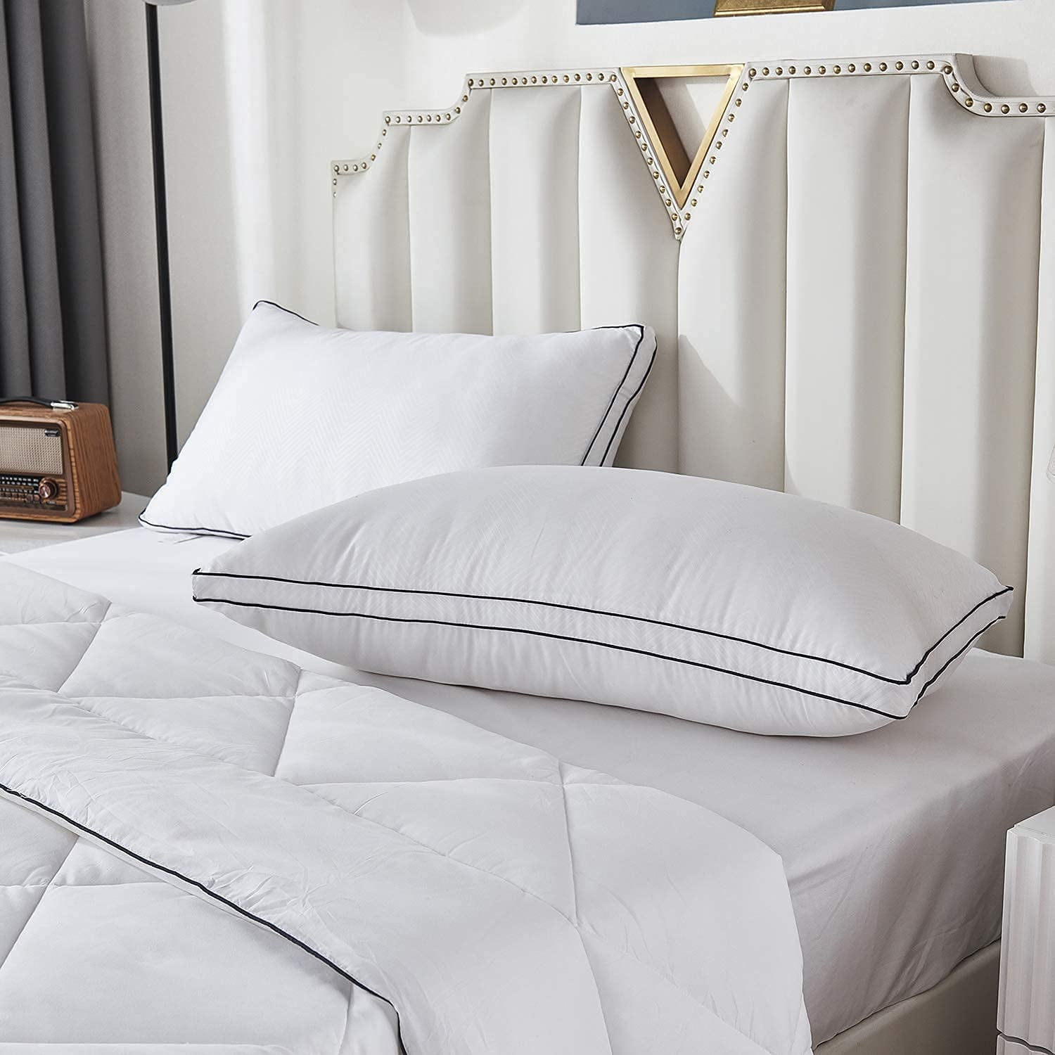 Bed Pillows for Sleeping(2 Pack), Luxury Plush Soft Pillow with Home