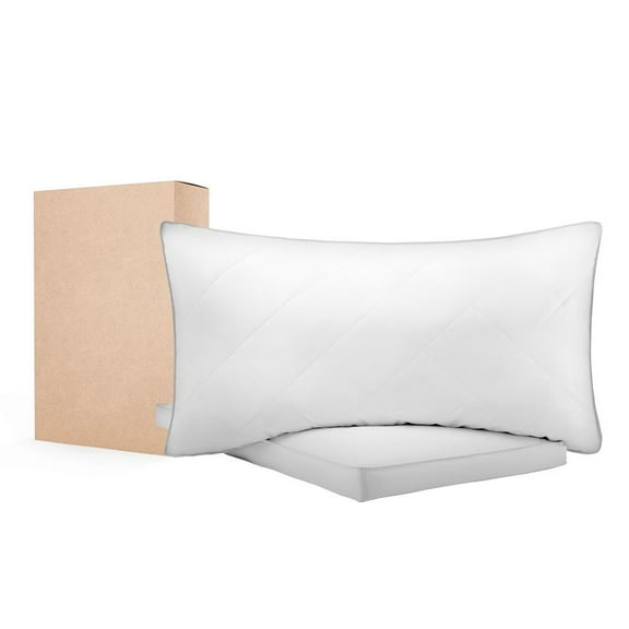 Bed Pillows for Sleeping, Set of 2, King Size Luxury Quality Hotel Pillows with Original Down Alternative Filling, Supportive and Fluffy, Bedding for Back, Stomach and Side Sleepers, White