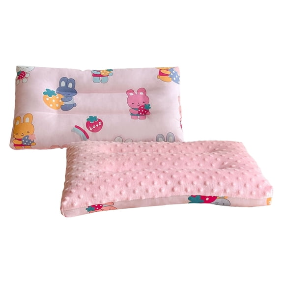 Bed Pillows for Sleeping Soft and Supportive Toddler Pillow Doublesided Breathable Soft Cotton & Minky Dot Fabric Kids Pillow Cute Small Pillow Machine Washable